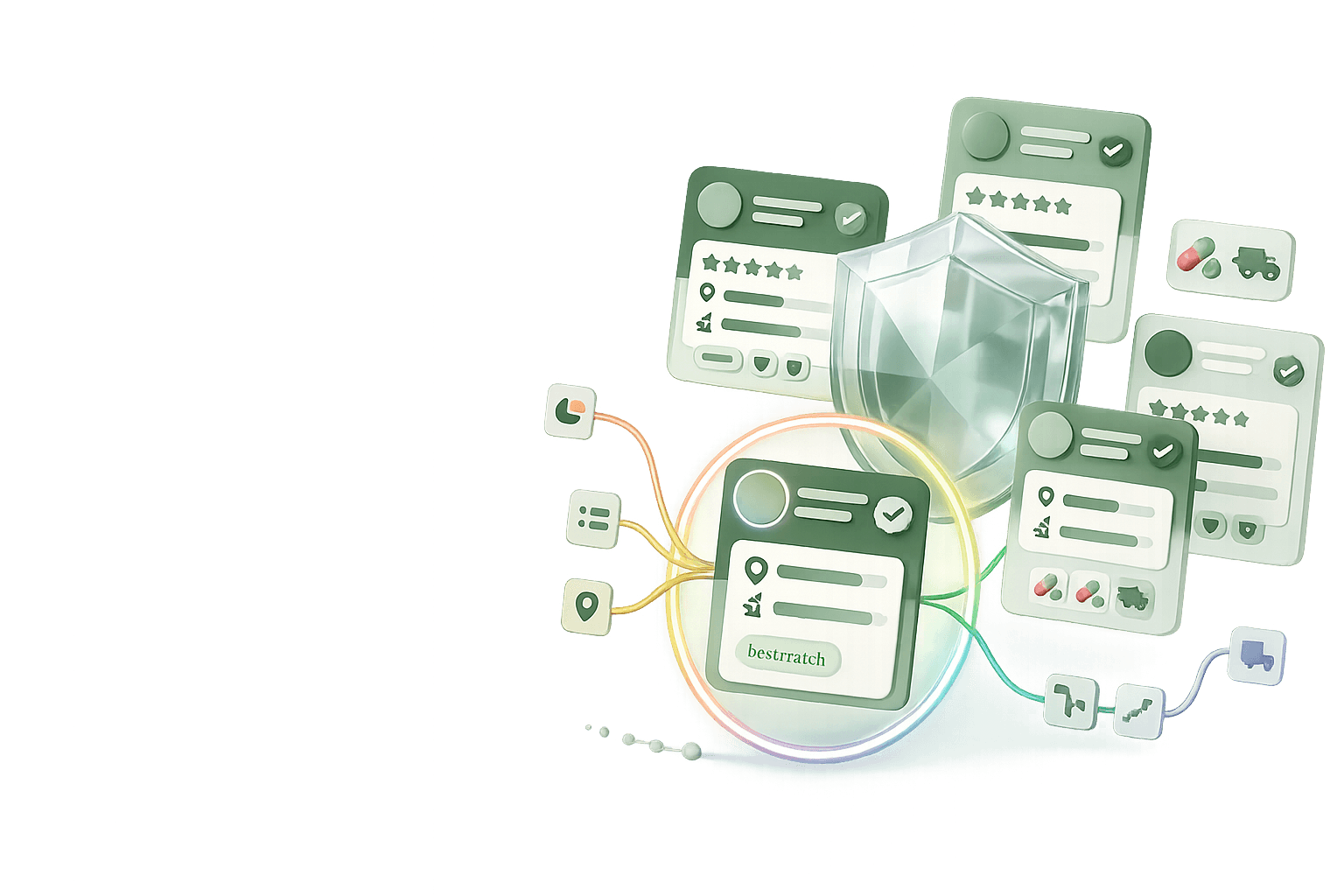 3D PrEP provider matching interface illustration